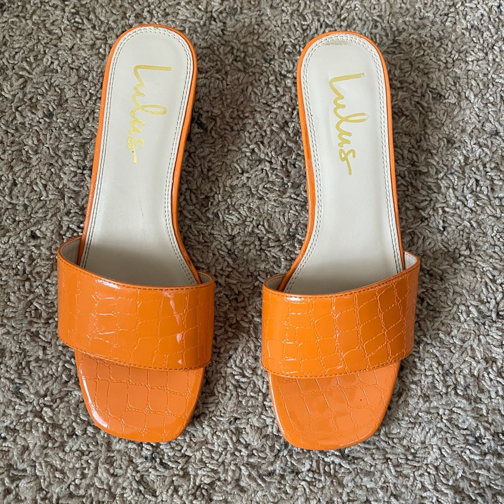 Orange Sandals w/ Heel